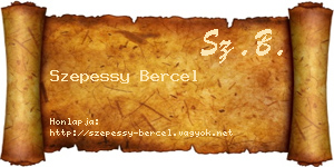 Szepessy Bercel névjegykártya